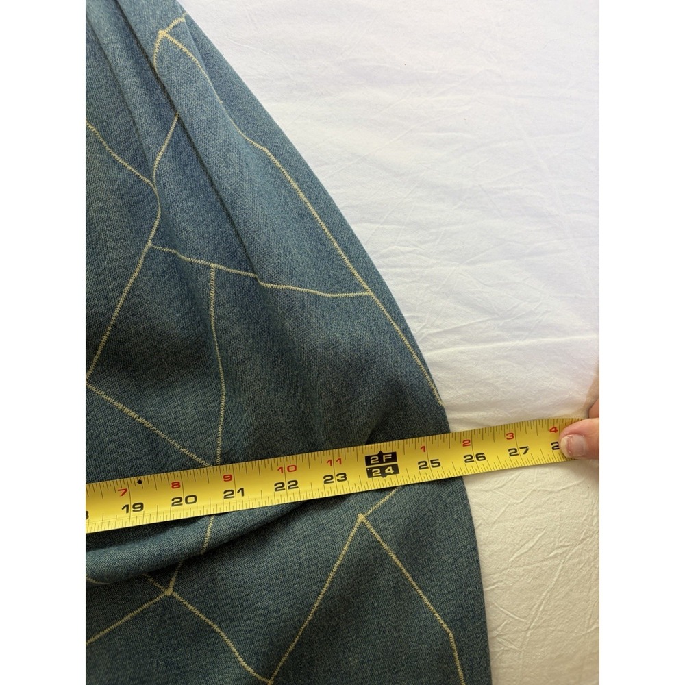 Blue Denim Embroidered Patchwork Maxi Skirt~Sz XL~Retro 70s Boho Festival Hippie - Picture 10 of 10